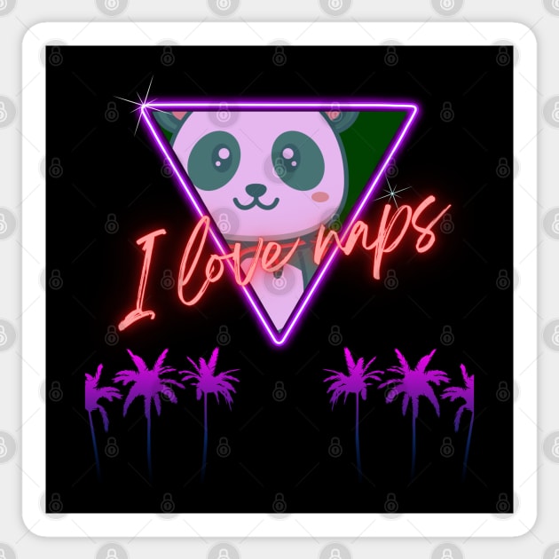 Cute Panda Cyberpunk - I Love Naps - Kawaii Panda #9 Sticker by Suga Collection